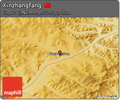 Physical 3D Map of Xinzhangfang