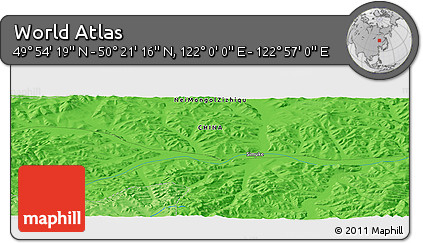 Political Panoramic Map of the Area around 50° 7' 47" N, 122° 28' 29" E