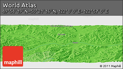 Political Panoramic Map of the Area around 50° 7' 47" N, 122° 28' 29" E