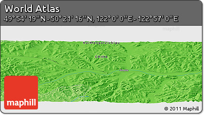 Political Panoramic Map of the Area around 50° 7' 47" N, 122° 28' 29" E