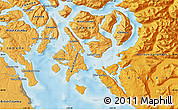 Political Map of the area around 50° 7' 47" N, 124° 52' 30" W