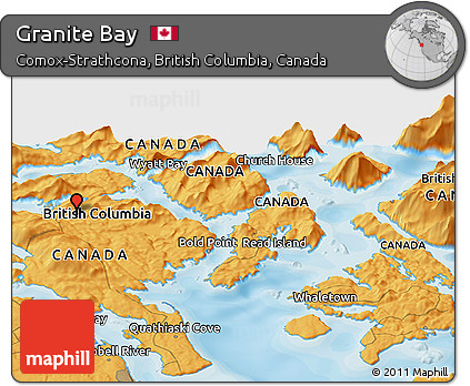 Political Panoramic Map of Granite Bay