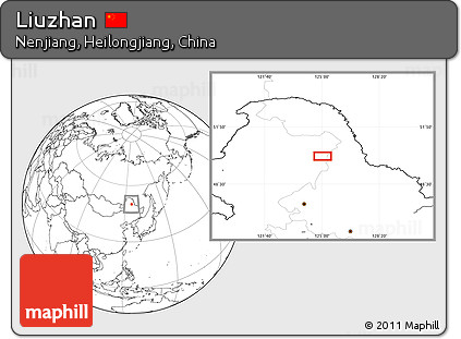 Blank Location Map of Liuzhan