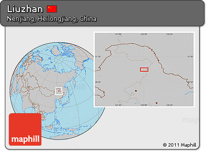 Gray Location Map of Liuzhan