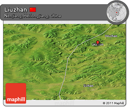 Satellite Panoramic Map of Liuzhan