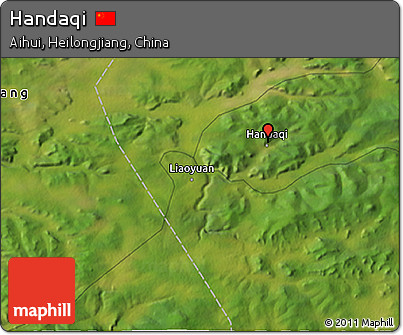 Satellite 3D Map of Handaqi