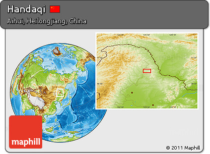 Physical Location Map of Handaqi