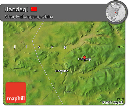 Satellite Map of Handaqi