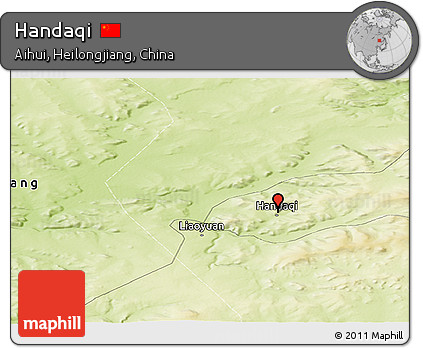 Physical Panoramic Map of Handaqi