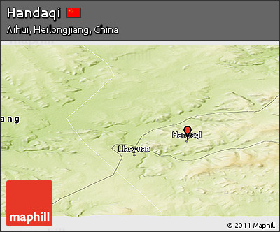 Physical Panoramic Map of Handaqi