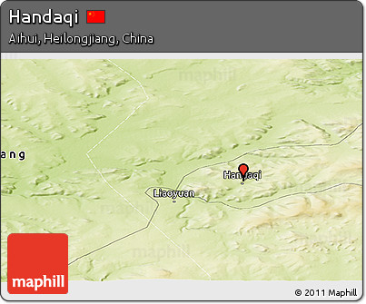 Physical Panoramic Map of Handaqi