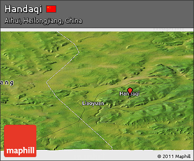 Satellite Panoramic Map of Handaqi