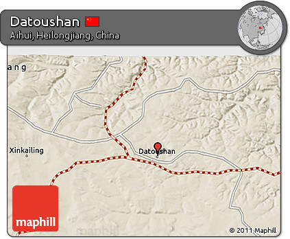 Shaded Relief 3D Map of Datoushan