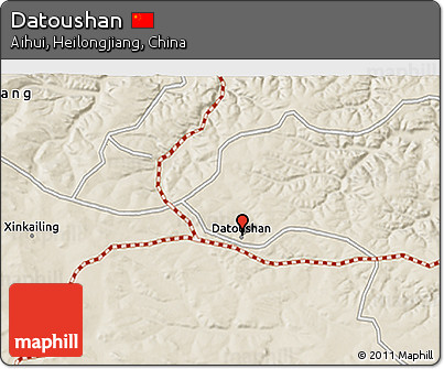 Shaded Relief 3D Map of Datoushan