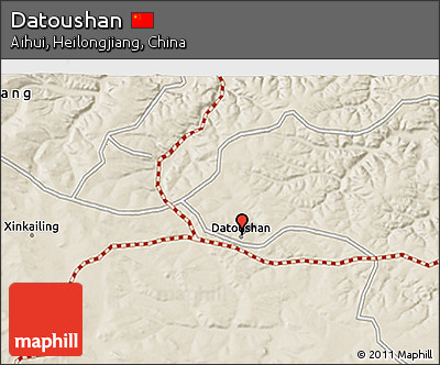 Shaded Relief 3D Map of Datoushan