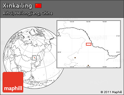 Blank Location Map of Xinkailing