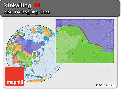 Political Location Map of Xinkailing