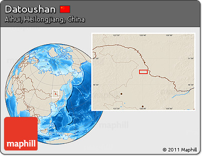Shaded Relief Location Map of Datoushan