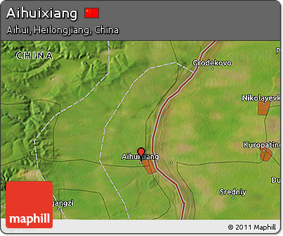 Satellite 3D Map of Aihuixiang