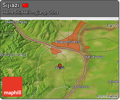 Satellite 3D Map of Sijiazi