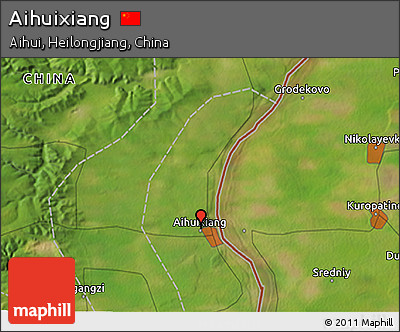 Satellite 3D Map of Aihuixiang