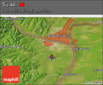 Satellite 3D Map of Sijiazi