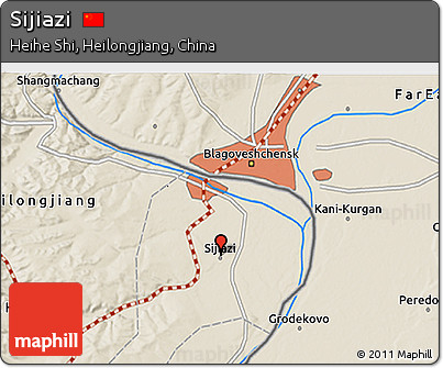 Shaded Relief 3D Map of Sijiazi