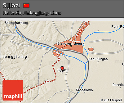 Shaded Relief 3D Map of Sijiazi