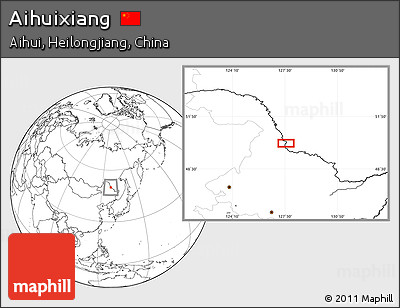 Blank Location Map of Aihuixiang