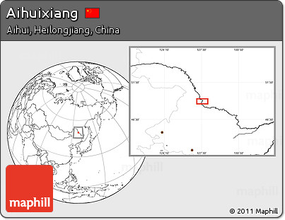 Blank Location Map of Aihuixiang