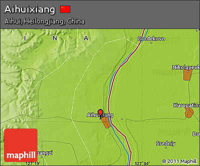 Physical Map of Aihuixiang