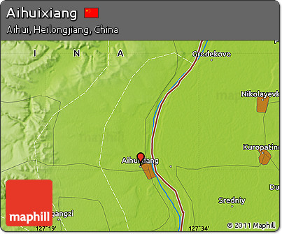 Physical Map of Aihuixiang