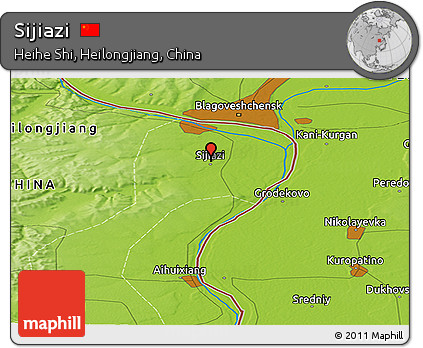 Physical Panoramic Map of Sijiazi