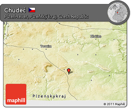 Physical 3D Map of Chudeč