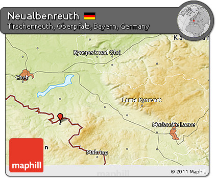 Physical 3D Map of Neualbenreuth