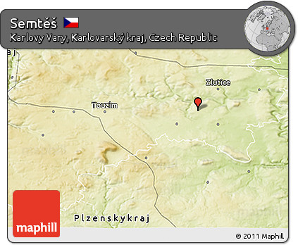 Physical 3D Map of Semtěš