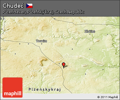 Physical 3D Map of Chudeč