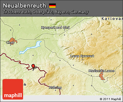 Physical 3D Map of Neualbenreuth