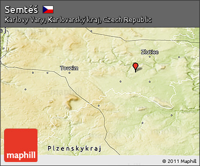 Physical 3D Map of Semtěš