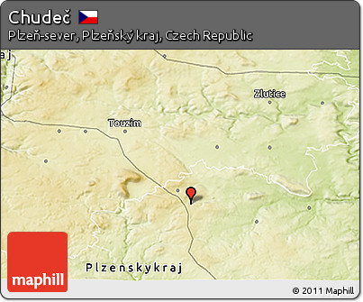 Physical 3D Map of Chudeč