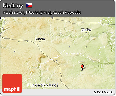 Physical 3D Map of Nečtiny