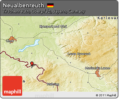 Physical 3D Map of Neualbenreuth