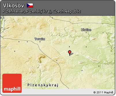 Physical 3D Map of Vlkošov