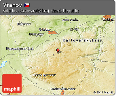 Physical 3D Map of Vranov