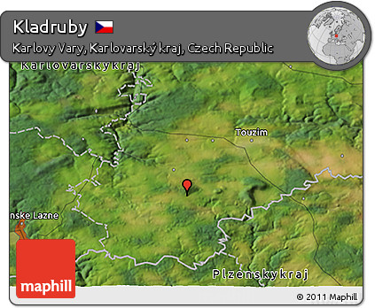 Satellite 3D Map of Kladruby