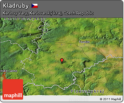 Satellite 3D Map of Kladruby