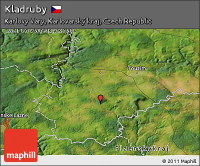 Satellite 3D Map of Kladruby