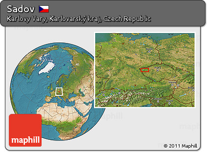 Satellite Location Map of Sadov