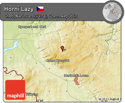 Physical Map of Horní Lazy