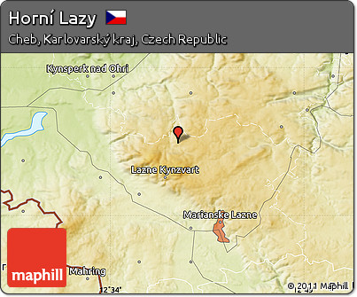 Physical Map of Horní Lazy